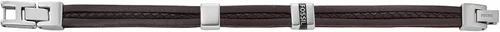 Miniatura 4 de Fossil Pulsera casual de acero inoxidable y cuero genuino para hombre