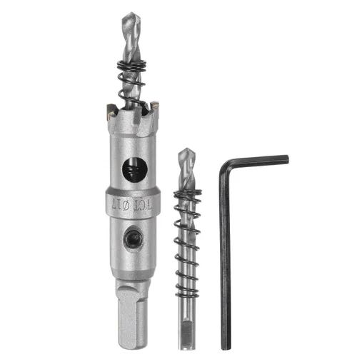 Miniatura 38 de HARFINGTON Cortador de carburo de sierra de agujero de metal de 0.472 in / 0.47 pulgadas de diámetro para acero inoxidable, metal, aleación