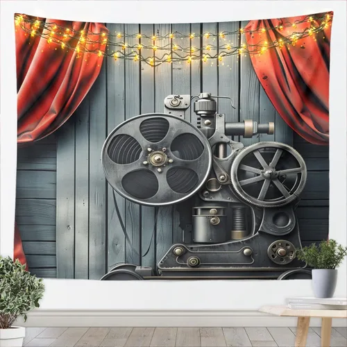 Miniatura 3 de Homewish Tapiz de música de piano, notas musicales, arte para colgar en la pared, para niños, niñas, niños, adolescentes, grafiti retro, color gris