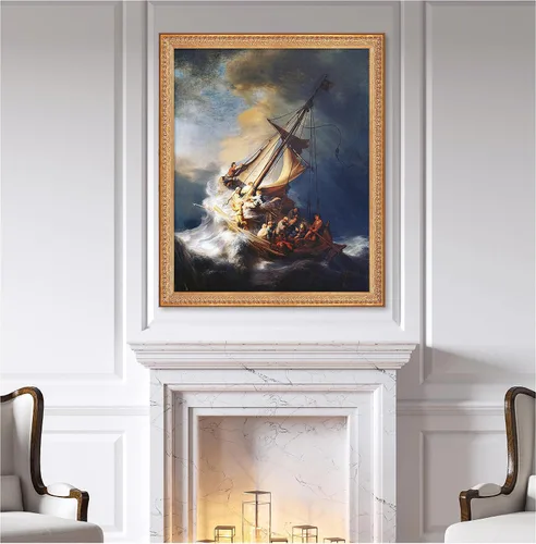 Miniatura 417 de A&T ARTWORK Campo de trigo con cipreses de Van Gogh Las reproducciones de arte clásico mundial, impresiones en lienzo giclée para decoración