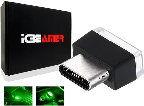 Miniatura 9 de ICBEAMER Smart USB 1-Paquete (Azul) Luz de Noche LED Automática Plug-in Miniatura para Coche, Van, Pickup, Camión, Interior, Maletero, Iluminación