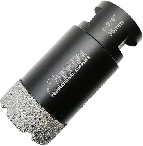Miniatura 9 de SHDIATOOL Brocas de núcleo de diamante, 2 unidades de 1/4 de pulgada para porcelana, cerámica, ladrillo, ladrillo al vacío, sierra de agujero