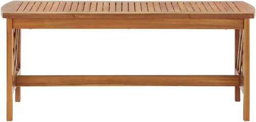 Miniatura 3 de Brown Solid Acacia Wood Coffee Table, 19.7x40.2x16.9 inch Rectangular Living Room Table, Oiled Finish Rustic Design, Indoor Outdoor Mesa de Centro