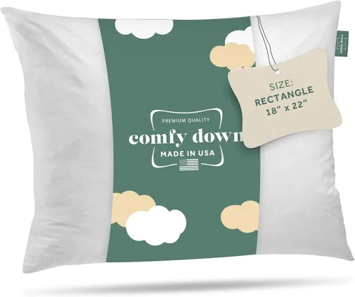 Miniatura 38 de ComfyDown Cojín de 12 x 12 pulgadas, relleno de plumas y plumas, funda 100% algodón, fabricada en Estados Unidos, funda de almohada decorativa suave
