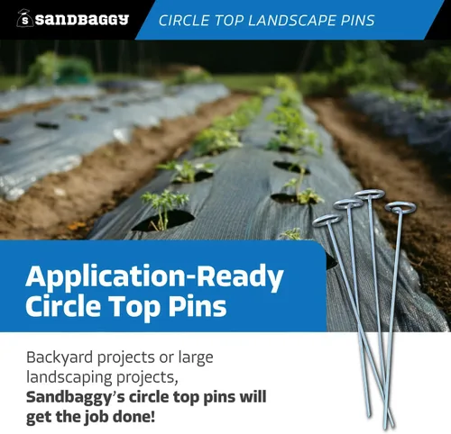 Miniatura 9 de Sandbaggy Pasadores superiores circulares de 12 pulgadas, fabricados en Estados Unidos, acero de calibre 6 de grado industrial, ideal para suelos