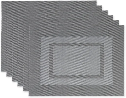 Miniatura 25 de DII PVC Tabletop Collection Woven Indoor / Outdoor - Juego de manteles individuales, 13x17.25, aguamarina, 6 piezas