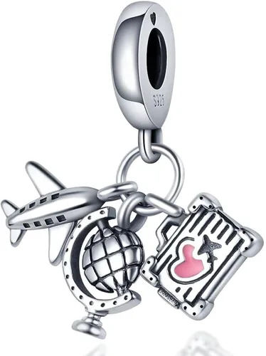 Miniatura 150 de LNQOBU Happy Life - Colgante para pulseras de abalorios, plata de ley 925 para mujer (con un espaciador de cuentas)