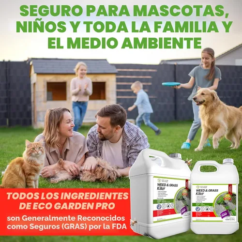 Miniatura 2 de ECO Garden PRO - Eliminador de malas hierbas de vinagre orgánico Seguro para niños y mascotas Mata trébol, musgo, hierba verde y hiedra venenosa
