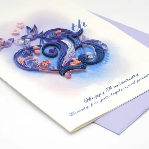 Miniatura 3 de Tarjeta de Felicitación de Aniversario de Amor Tarjeta 3D de Quilling Hecha a Mano para Amor Amigo Mamá Cumpleaños Aniversario Tarjeta Postal