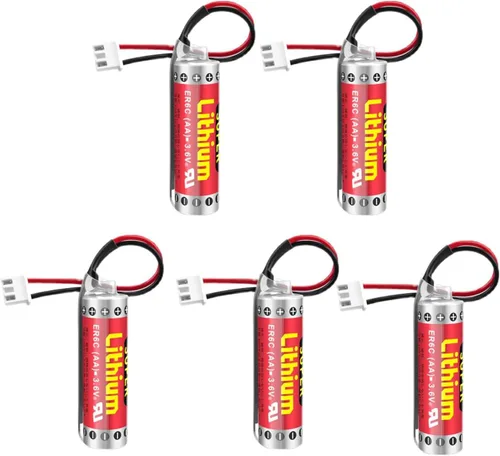 Miniatura 8 de NOUCHU - Batería de litio AA no recargable ER6C 3.6V 1800mAh con enchufe para FX F2-40BL