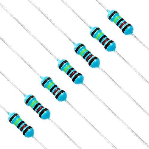 Miniatura 66 de Chanzon 100pcs 1/4W (0.25W) 62 Ohmios Resistencia fija de película metálica Ohmios 0.01 ±1% Tolerancia 62R MF Resistencias de orificio pasante