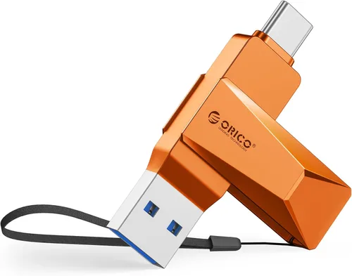 Miniatura 9 de ORICO Unidad flash USB 3.0 de doble puerto de 32 GB, 150 MB/s de lectura de 70 MB/s, escritura de 70 MB/s, inspirada en Cybertruck con rotación