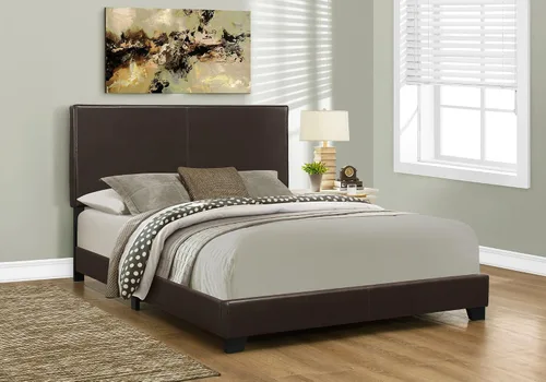Miniatura 6 de Monarch specialties , Cama, aspecto de cuero, plata, individual plateado