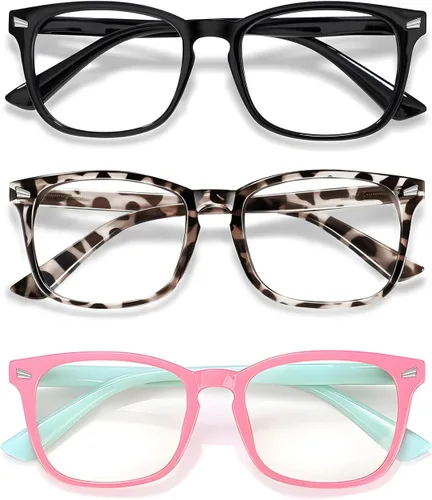 Miniatura 16 de Lentes de bloqueo de luz azul para niños y niñas, TR90, irrompibles, antirreflejos, UV400 de 2 a 18 años