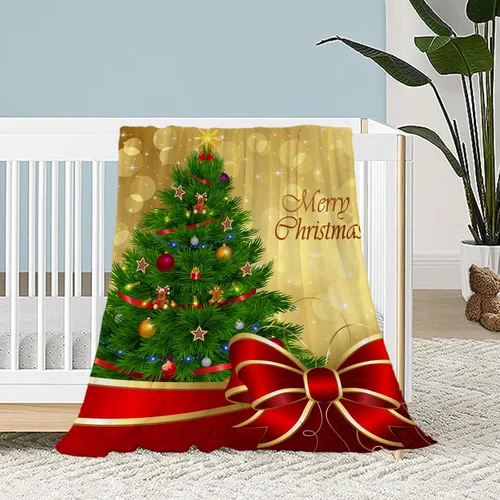 Miniatura 33 de Manta de Navidad para bebé, manta pequeña de Navidad a cuadros rojos, manta de Navidad para invierno, para mascotas, manta para envolver cuna