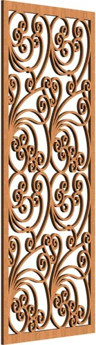 Miniatura 102 de 9 3/8"W x 24 3/8"H x 1/4"T Marilla Decorativos Paneles de Pared de Madera Calado, Abedul