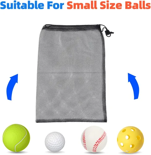 Miniatura 78 de GSE Games & Sports Expert Bolsa de malla con cordón para béisbol, pelotas de pickleball, pelotas de golf, gimnasio, equipo de natación, lavandería
