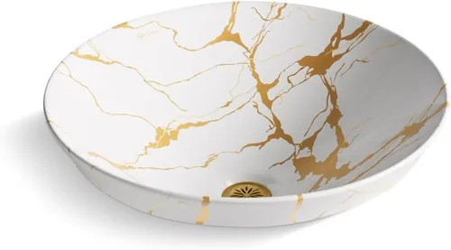 KOHLER K-28039-AUR-0 ARTIST EDITIONS Aureus - Lavabo de baño semiempotrado, sin desbordamiento, redondo, 16-3/4 pulgadas, color blanco