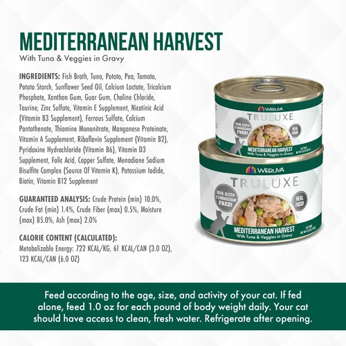 Miniatura 5 de Weruva TruLuxe Alimento para gatos, cosecha mediterránea con atún entera y verduras en salsa, 3 onzas (paquete de 24)