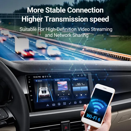 Miniatura 7 de Haudio Estéreo de auto con Android de 9 pulgadas, doble Din, CarPlay inalámbrico y Android Auto, pantalla táctil universal estéreo para automóvil