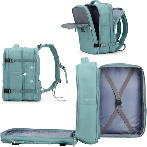 Miniatura 62 de coowoz Mochila grande de viaje para mujeres y hombres, mochila de transporte, mochila para senderismo impermeable, mochila deportiva para Rosa