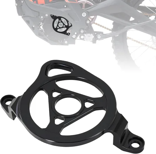 JFG RACING Cubierta Protectora del Cárter del Motor para Surron, Protector de Polea para Dirt Bike Sur Ron Light Bee X y S/X160/X260/L1E-Negro