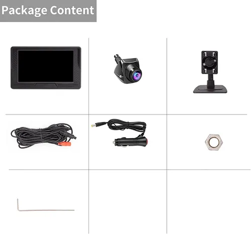 Miniatura 8 de Sistema de monitor de cámara de respaldo para automóvil, cámara de visión trasera, impermeable, visión nocturna, líneas de guía de bricolaje