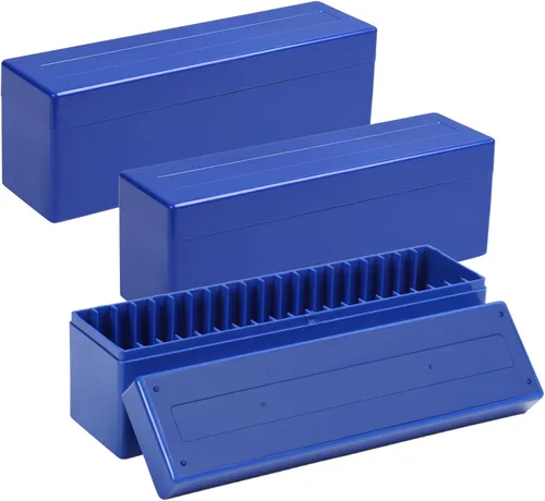 Miniatura 6 de Cajas de almacenamiento de losas para monedas, 3 paquetes de cajas organizadoras de monedas con 20 ranuras, juego de cajas de almacenamiento de Azul