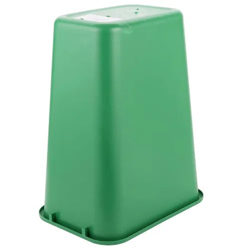 Miniatura 3 de TableTop King Cubo de basura rectangular verde de 41 cuartos de galón / 10 galones