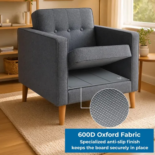 Miniatura 8 de Soporte de cojín de silla resistente para cojines caídos (17 x 22) Soporte de asiento de silla de madera diseñada para asiento hundido, tablas