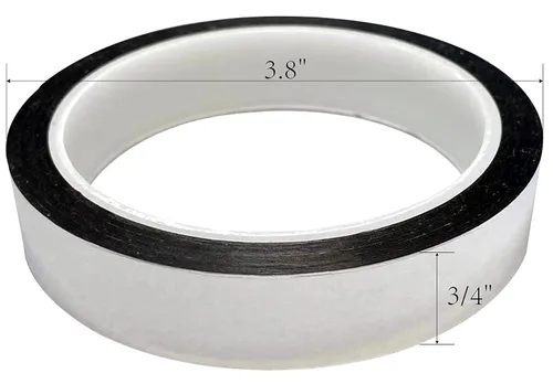 Miniatura 3 de Cinta de película Mylar de poliéster metalizado plateado, 3/4 pulgadas x 55 yardas. Cinta de espejo fina, cinta decorativa para paredes decorativas