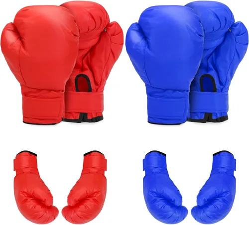 Miniatura 9 de 2 pares de guantes de boxeo para hombres y mujeres, guantes de entrenamiento de boxeo adecuados para principiantes y niños, juego profesional