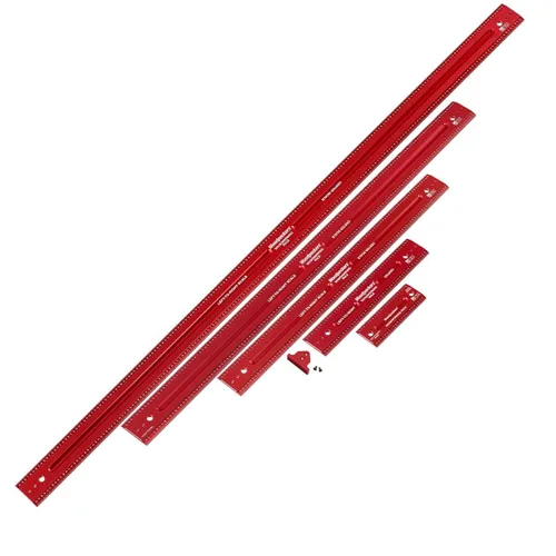 Miniatura 8 de Woodpeckers Regla de carpintería, 6 pulgadas, L2R y escala central grabada con láser, regla de carpintería de aluminio de precisión fabricada