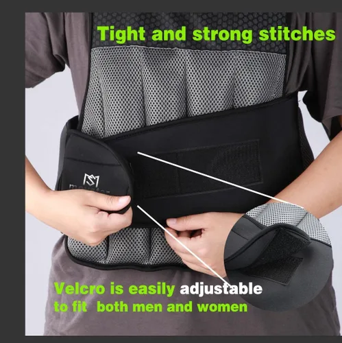 Miniatura 2 de Chaleco con peso ajustable para mujeres y hombres con diseño reflectante de 10 libras, chaleco de entrenamiento de 20 libras para entrenamiento