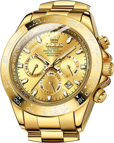 Miniatura 11 de OLEVS Relojes de esqueleto para hombre, reloj de pulsera de diamantes de lujo, automático, mecánico, automático, luminoso, impermeable