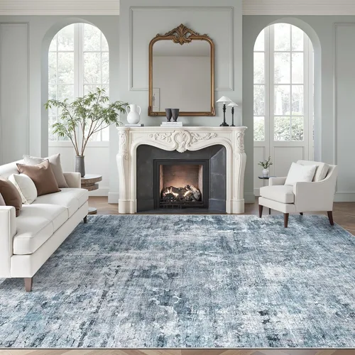 Miniatura 269 de Alfombra de pasillo Soalmost 2'6" x 10' lavable, alfombra antideslizante para cocina, baño, lavandería, alfombras vintage ultra delgadas para Beige