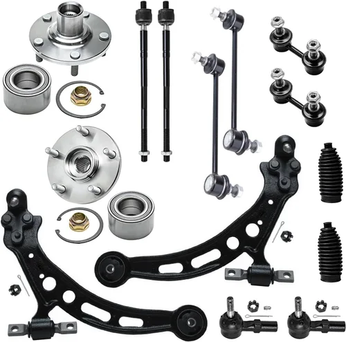 Miniatura 143 de Detroit Axle - Kit de nudillos de dirección delantera izquierda para Ford Edge Lincoln MKX 07-10, cojinete de rueda del lado del conductor, nudillo