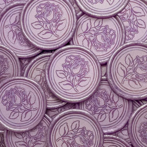 Miniatura 30 de 25 Calcomanías de Sellos de Cera Hechas a Mano, Sellos para Sobres, Calcomanías de Cera Autoadhesivas para Invitaciones de Fiestas de Boda, Sobres