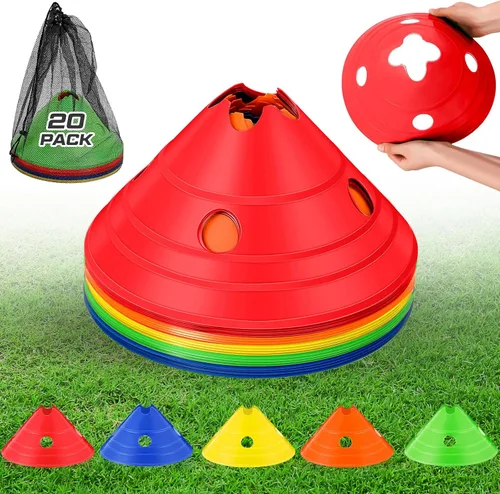Miniatura 13 de Conos de disco jumbo Conos de fútbol jumbo con bolsa de malla Gran agilidad para entrenamiento de fútbol Deportes para adultos Naranja