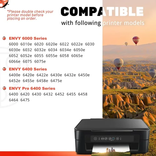 Miniatura 3 de COCCINK 67XL para HP Ink 67 XL Cartuchos de tinta Envy 6000 6052e 6055e 6065e 6058 6400 6455e 6458e Envy Pro 6000 6400 Impresoras Tinta de impresora