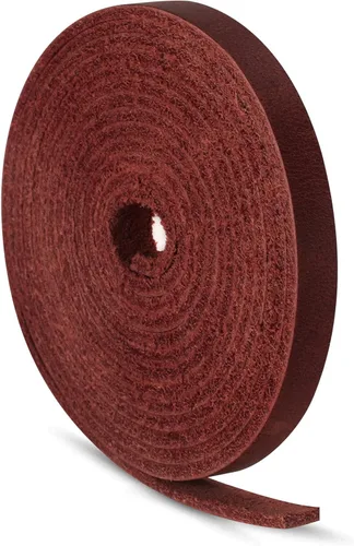 Miniatura 32 de Ringsun Tiras de cuero negro planas de 2 pulgadas de ancho para manualidades, tiras de cuero de grano completo, cordón de cuero para manualidades
