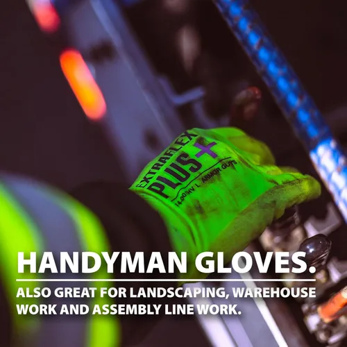 Miniatura 4 de Armor Guys ExtraFlex Plus - Guantes de trabajo protectores con forro de nailon de alta visibilidad, guantes de seguridad resistentes a la abrasión 3