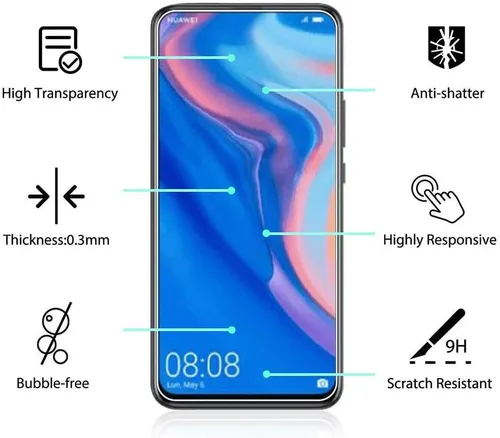 Miniatura 5 de Paquete de 2 protectores de pantalla de vidrio templado para Huawei Y9 Prime 2019 JKM-LX3 de 6.59 pulgadas