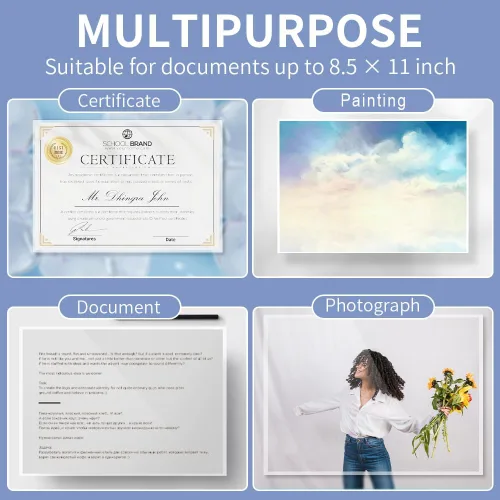 Miniatura 7 de PANDRI - Paquete de 400 hojas laminadoras térmicas con capacidad para 8.5 x 11 pulgadas, papel laminador transparente de 3 mil de 9 x 11.5 pulgadas