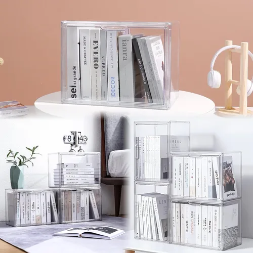 Miniatura 20 de Attelite Organizador de almacenamiento de bolsas y bolsos de plástico para armario, vitrina de acrílico transparente con puerta magnética