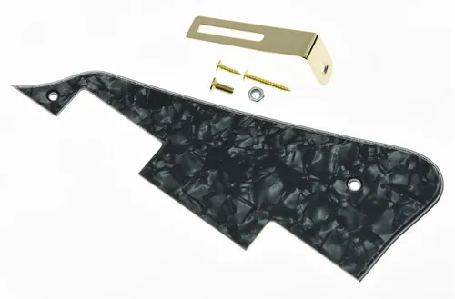 Miniatura 15 de KAISH Golpeador de guitarra LP blanco envejecido de 3 capas con soporte cromado para Epiphone Les Paul