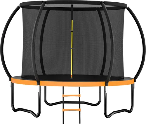 Miniatura 12 de Kiivakii - Trampolines de 8 pies, 10 pies, 12 pies, 14 pies, 16 pies, para exteriores, para niños y adultos, trampolines recreativos con red