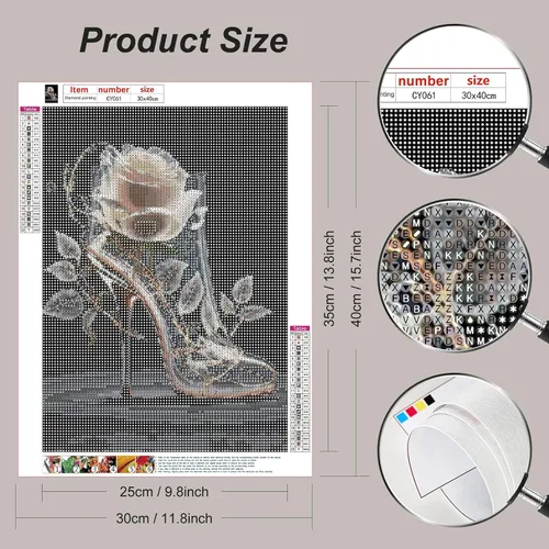 Miniatura 2 de Stalente Kits de pintura de diamantes para adultos, kits de arte de diamantes 5D para principiantes, pintura de diamante redonda para decoración