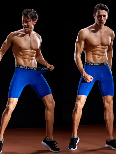 Miniatura 18 de NELEUS Paquete de 3 pantalones cortos de compresión para hombre