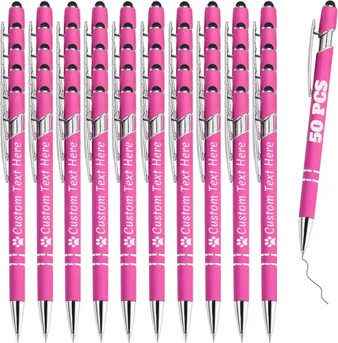 Miniatura 45 de Bolígrafos personalizados con grabado de nombre personalizado, bolígrafos de punta de lápiz con punta de lápiz personalizada, bolígrafos de Azul